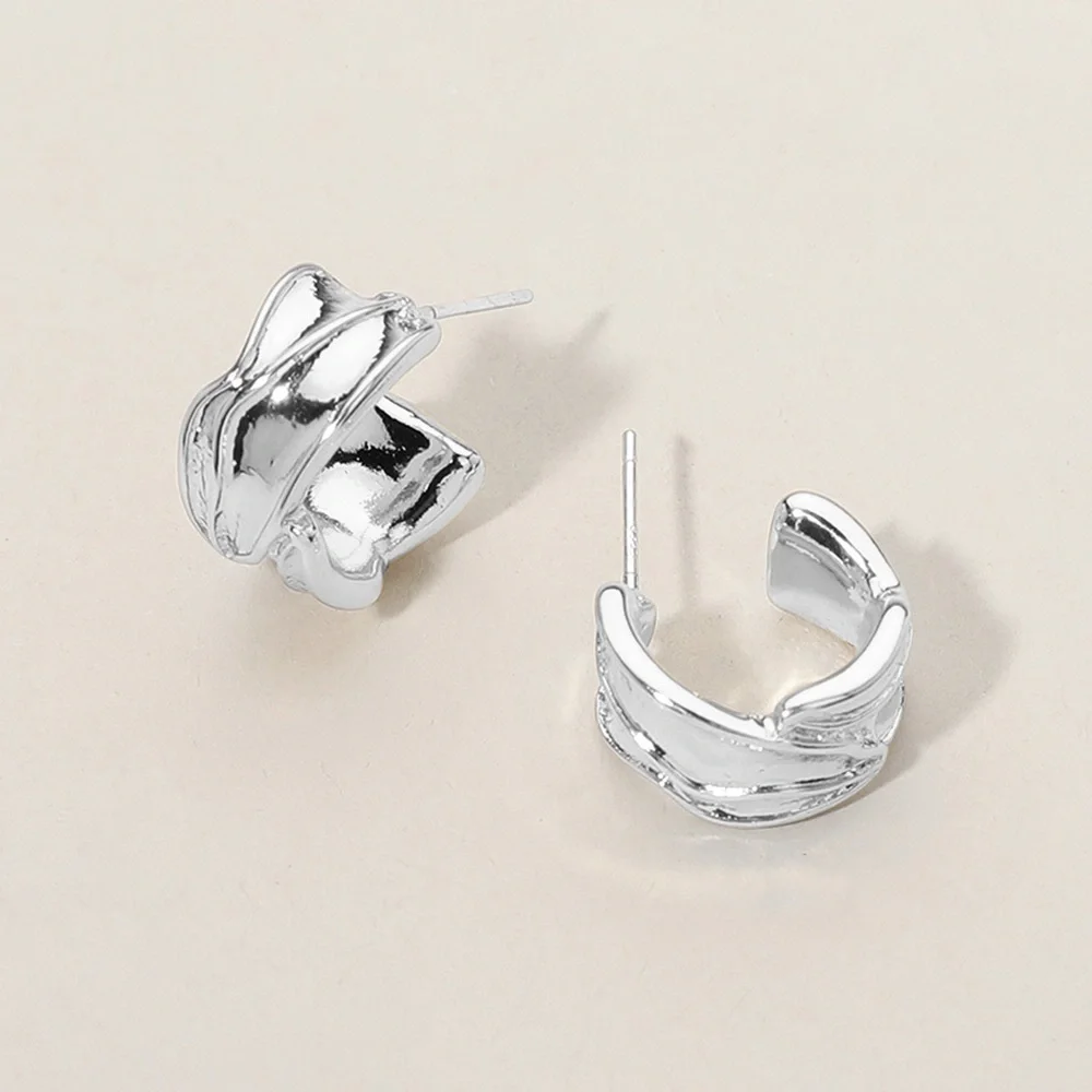 Elegant Silver Hoop Earrings Sterling Silver Posts